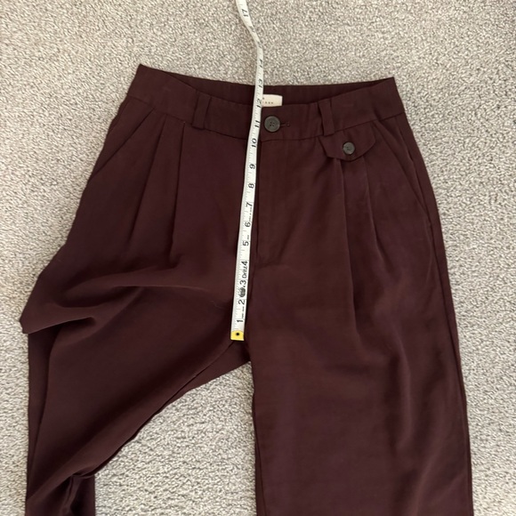 A New Day High Rise Wide Leg Pants Burgundy Size 4 - Picture 10 of 11
